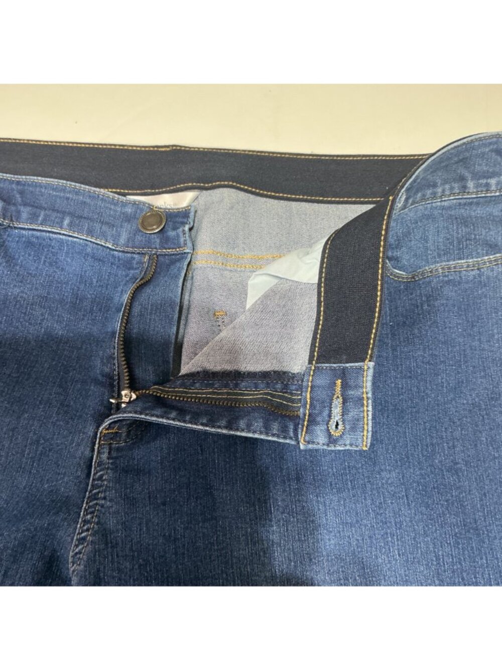 CJ Banks Women's Plus Size 18W Petite Blue Denim Jeans Stretch Waistband - Picture 3 of 9
